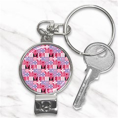 Scandinavian Abstract Pattern Nail Clippers Key Chain