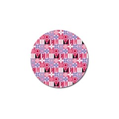 Scandinavian Abstract Pattern Golf Ball Marker (4 Pack)