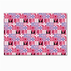 Scandinavian Abstract Pattern Postcard 4 x 6  (pkg Of 10)