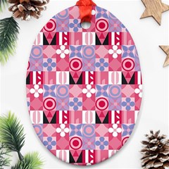 Scandinavian Abstract Pattern Oval Ornament (two Sides) by Maspions