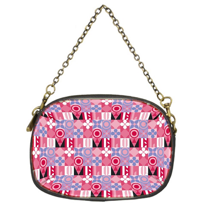 Scandinavian Abstract Pattern Chain Purse (One Side)