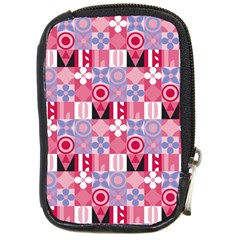 Scandinavian Abstract Pattern Compact Camera Leather Case