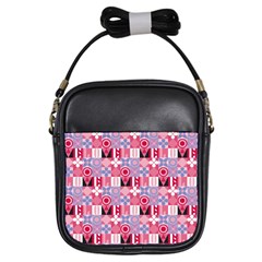 Scandinavian Abstract Pattern Girls Sling Bag