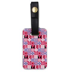 Scandinavian Abstract Pattern Luggage Tag (one Side) by Maspions