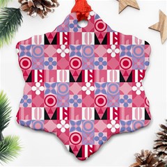 Scandinavian Abstract Pattern Snowflake Ornament (two Sides)