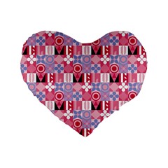 Scandinavian Abstract Pattern Standard 16  Premium Heart Shape Cushions