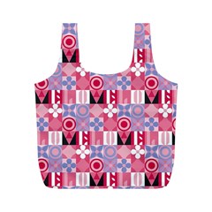 Scandinavian Abstract Pattern Full Print Recycle Bag (m)