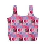 Scandinavian Abstract Pattern Full Print Recycle Bag (M) Front