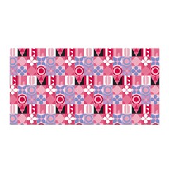 Scandinavian Abstract Pattern Satin Wrap 35  X 70 