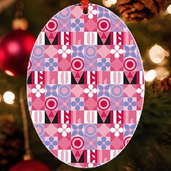 Scandinavian Abstract Pattern Uv Print Acrylic Ornament Oval