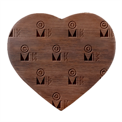 Scandinavian Abstract Pattern Heart Wood Jewelry Box by Maspions