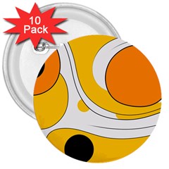 Abstract Pattern 3  Buttons (10 Pack) 