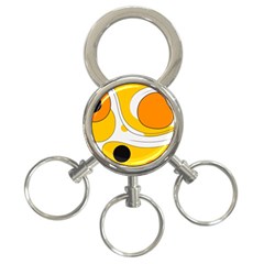 Abstract Pattern 3-ring Key Chain