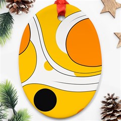 Abstract Pattern Oval Ornament (two Sides)