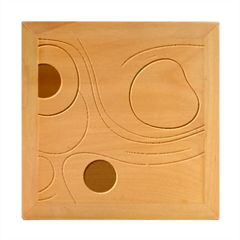 Abstract Pattern Wood Photo Frame Cube