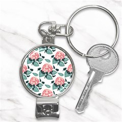 Flowers Hydrangeas Nail Clippers Key Chain