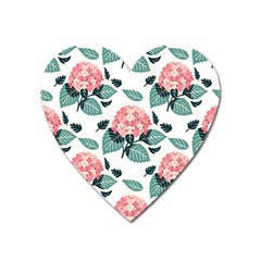 Flowers Hydrangeas Heart Magnet