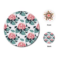 Flowers Hydrangeas Playing Cards Single Design (round)