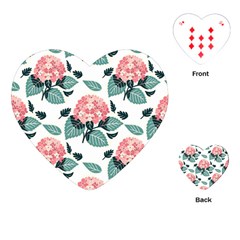 Flowers Hydrangeas Playing Cards Single Design (heart)