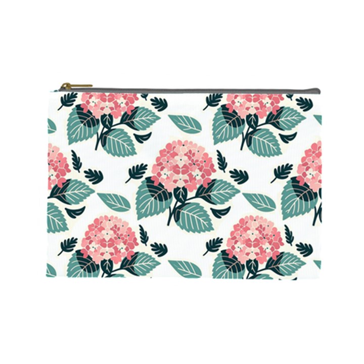 Flowers Hydrangeas Cosmetic Bag (Large)