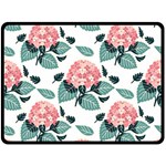 Flowers Hydrangeas Fleece Blanket (Large) 80 x60  Blanket Front