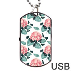 Flowers Hydrangeas Dog Tag Usb Flash (one Side)