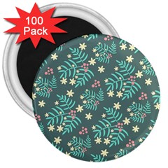 Illustration Pattern Seamless 3  Magnets (100 pack)