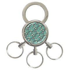 Illustration Pattern Seamless 3-Ring Key Chain