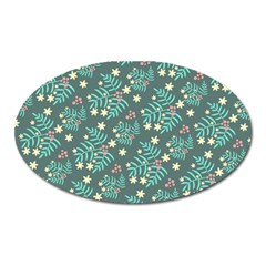 Illustration Pattern Seamless Oval Magnet