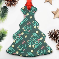 Illustration Pattern Seamless Christmas Tree Ornament (Two Sides)