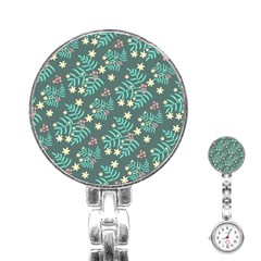 Illustration Pattern Seamless Stainless Steel Nurses Watch