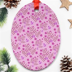 Illustration Pattern Seamless Ornament (oval)