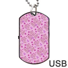 Illustration Pattern Seamless Dog Tag Usb Flash (two Sides)