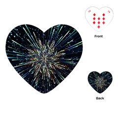 Ice Crystal Background Shape Frost Playing Cards Single Design (heart)