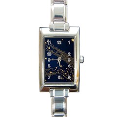 Starsstar Glitter Rectangle Italian Charm Watch