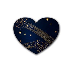 Starsstar Glitter Rubber Heart Coaster (4 Pack)