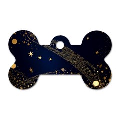 Starsstar Glitter Dog Tag Bone (one Side)