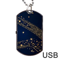 Starsstar Glitter Dog Tag Usb Flash (one Side)