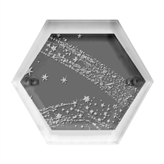 Starsstar Glitter Hexagon Wood Jewelry Box by Maspions