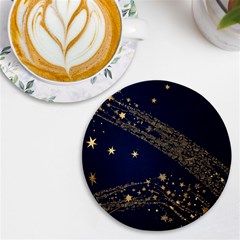 Starsstar Glitter Uv Print Round Tile Coaster