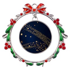 Starsstar Glitter Metal X mas Wreath Ribbon Ornament by Maspions