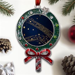 Starsstar Glitter Metal X mas Lollipop With Crystal Ornament