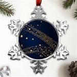 Starsstar Glitter Metal Small Snowflake Ornament Front