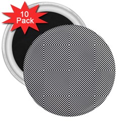 Abstract Diagonal Stripe Pattern Seamless 3  Magnets (10 Pack) 