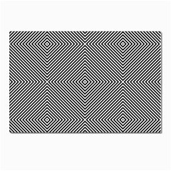 Abstract Diagonal Stripe Pattern Seamless Postcards 5  X 7  (pkg Of 10)