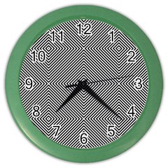 Abstract Diagonal Stripe Pattern Seamless Color Wall Clock