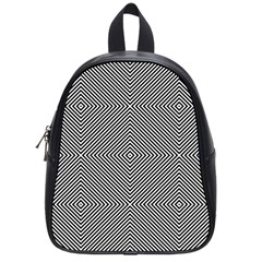 Abstract Diagonal Stripe Pattern Seamless School Bag (small)