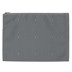 Abstract Diagonal Stripe Pattern Seamless Cosmetic Bag (xxl) by Maspions