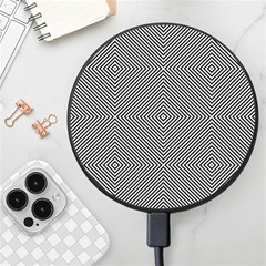 Abstract Diagonal Stripe Pattern Seamless Wireless Fast Charger(black)