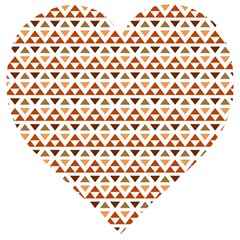 Geometric Tribal Pattern Design Wooden Puzzle Heart by Maspions